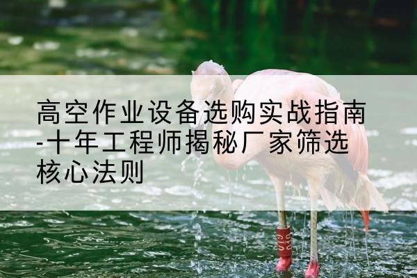 北仑剪叉式升降机厂家-高空作业设备选购实战指南-十年工程师揭秘厂家筛选核心法则