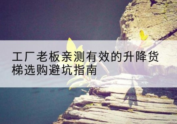 北仑升降货梯怎么选-工厂老板亲测有效的升降货梯选购避坑指南